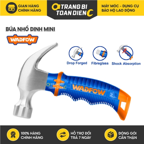 Búa nhổ đinh mini 220g Wadfow WHM33D8 đầu búa 8oz xử lý nhiệt, thép C45 tay cầm nhựa sợi thủy tinh