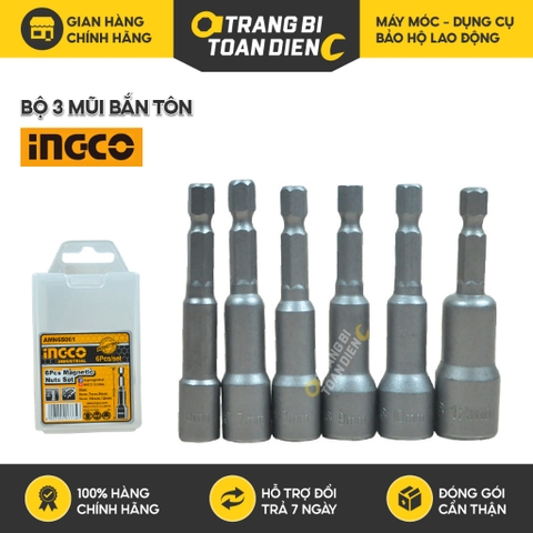 Đầu bắn tol đa năng INGCO AMN65061 6-12mm, lục giác 1/4