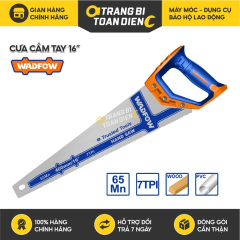 Cưa cầm tay Wadfow WHW1116 kích thước 16 inch 400mm răng cưa phủ lớp bảo vệ và xử lý nhiệt -  Trang bị toàn diện
