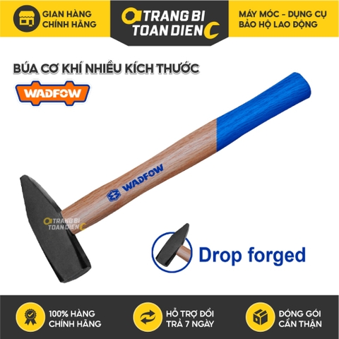 Búa cơ khí Wadfow WMB1301 WMB1302 WMB1303 WMB1310 đầu búa carbon rèn thả tay cầm bằng gỗ, đầu dẹp