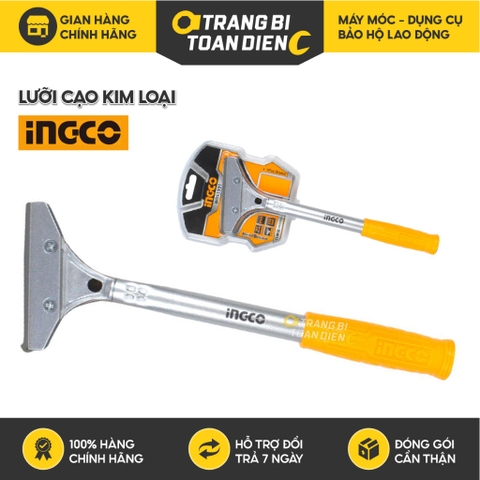 Lưỡi cạo sơn kim loại INGCO HGS3201 - Tay cầm ABS & TPR, lưỡi dao hợp kim kẽm, 6 lưỡi SK5, dài 310mm, Trang bị toàn diện