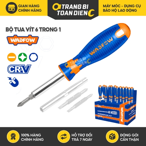 Bộ tua vít dẹp bake lục giác 6 trong 1 WADFOW WSS5506 6 chức năng trong 1 đầu vít chính hãng