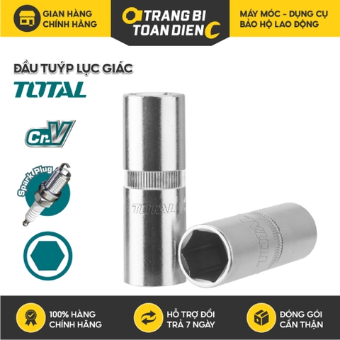 Bộ tuýt mở bugi TOTAL THSPS12166 THSPS12216 16-21mm đầu tuýp lục giác 1/2