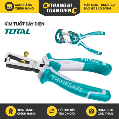 Kìm càng cua TOTAL THT1566P kích thước 6 inch 160mm đầu kìm được đánh bóng chống gỉ Kìm tuốt dây điện-Trang bị toàn diện