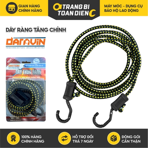 Dây ràng đồ xe máy Daravin Dài 2m, 3m, 4m Dây thun ràng tăng chỉnh, dây chằng hàng móc nhựa lõi thép, Trang bị toàn diện