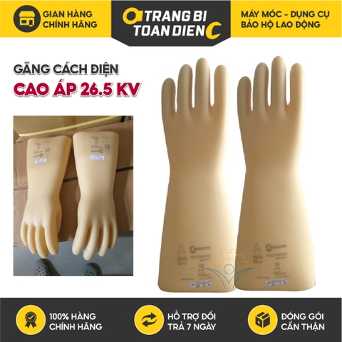 Găng tay cách điện cao áp 26,5 KV Regeltex bao tay cách điện cao áp, an toàn, có giấy kiểm định - Trang bị toàn diện