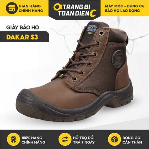 Giày bảo hộ Jogger nam Dakar da ngựa cao cổ chống nước chống đinh / giập ngón cách điện - Trang bị toàn diện