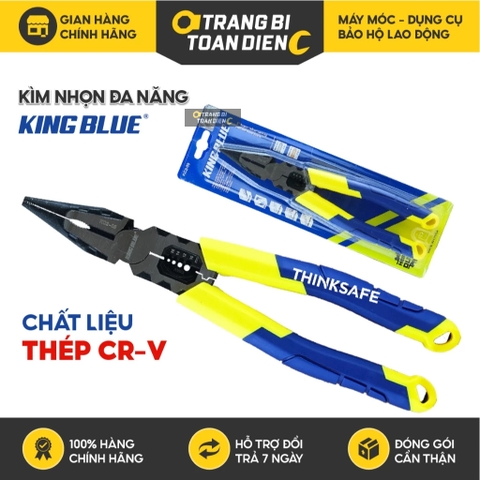 Kìm nhọn KingBlue KC2-09 dài 255mm Kìm mỏ nhọn đa năng kẹp giữ, uốn, tuốt, bấm cos, cắt dây điện