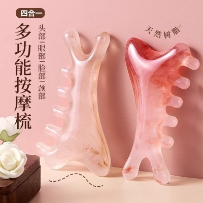 lược massage bằng nhựa màu ngọc, lược Massage Da Đầu Kinh Tuyến Nữ Dụng Cụ Tiện Dụng Chuyên Dụng