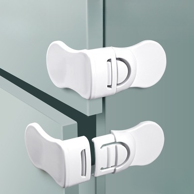 KHÓA TỦ CHỮ L, Khóa Cửa Tủ Lạnh Chữ L Chốt Cài Tủ Quần Áo Ngăn Kéo Chống Kẹt Tay An Toàn Cho Bé