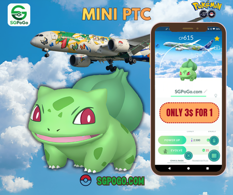 Shiny Bulbasaur Jet Green ANA Background- Mini PTC✨