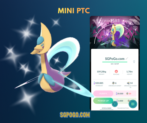 Shiny Shadow Cresselia ✨2025 Wild Area Special Background✨mini PTC 20k✨✨