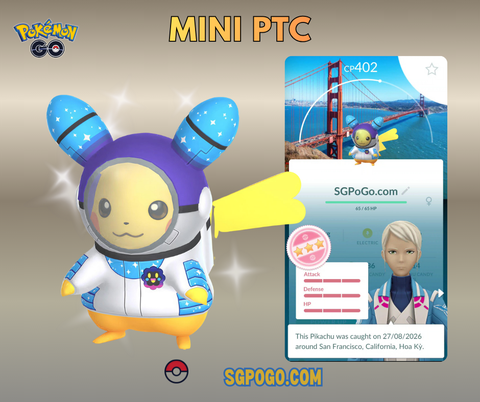 Shiny Pikachu - Cosmog Spacesuit - San Francisco Background✨️