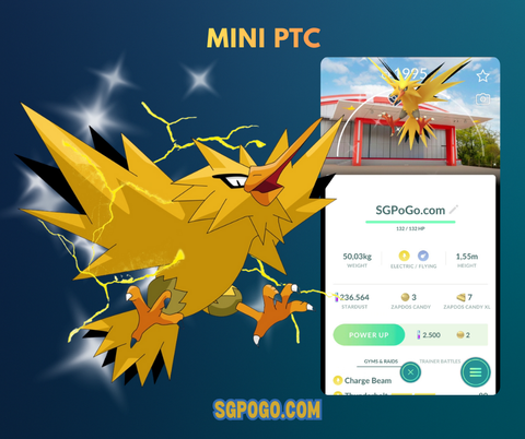 Shiny Zapdos PokePark Kanto Background ✨ Mini PTC