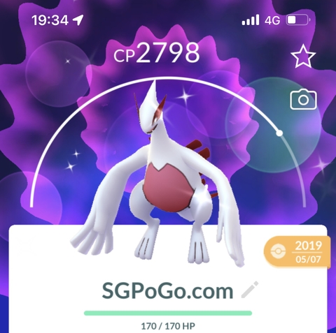 Shiny Lugia level 50 + 3 moves