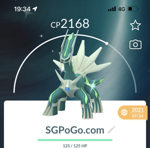 Shiny Dialga A level 50 + 3 moves