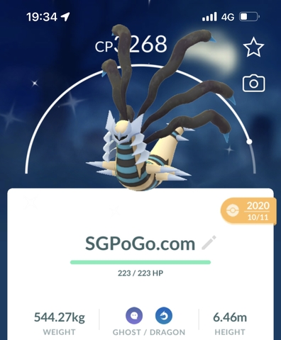 Shiny Giratina O level 50 + 3 moves