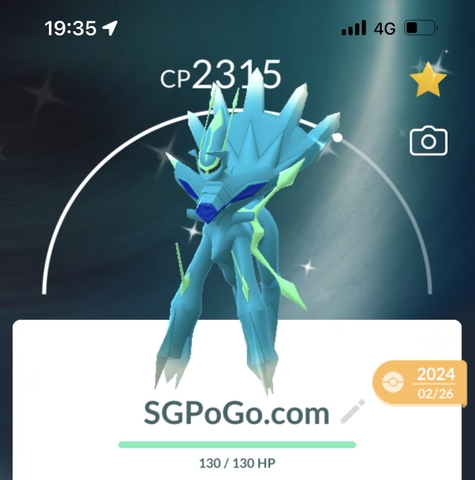 Shiny Dialga O level 50 + 3 moves