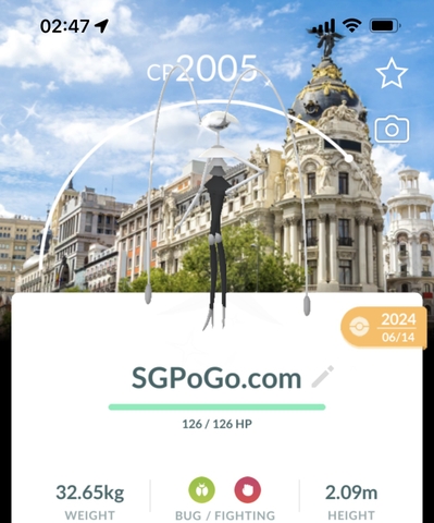 Shiny Pheromosa with Marid background (Go Fest 2024)