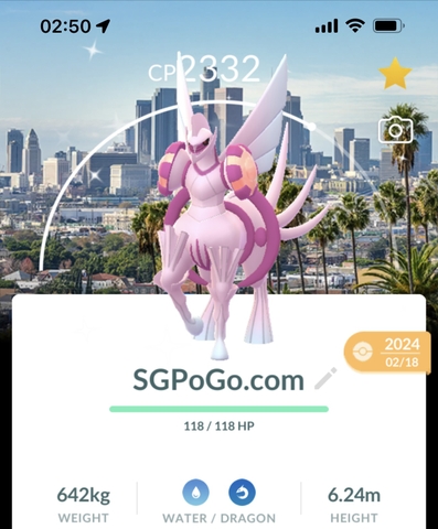 Shiny Palkia O with LA background (Sinoh Tour 2024)