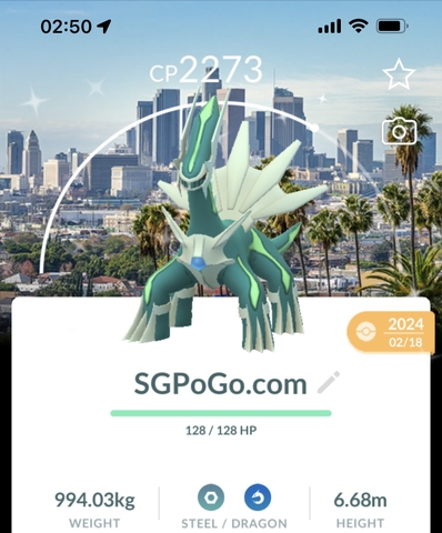 Shiny Dialga A with LA background (Sinoh Tour 2024)
