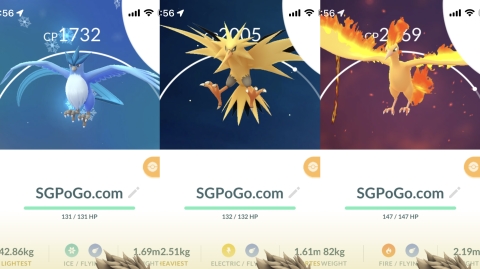 Zapdos - Articuno - Moltres 2018 (Guaranteed lucky trade)