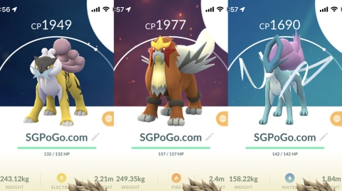 Entei - Raikou - Suicune 2018 (Guaranteed lucky)