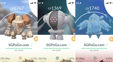 Regice - Registeel - Regirock 2018 (Guaranteed lucky)