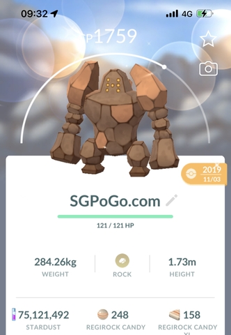 Shiny Regirock 2019 (Guaranteed lucky Trade)
