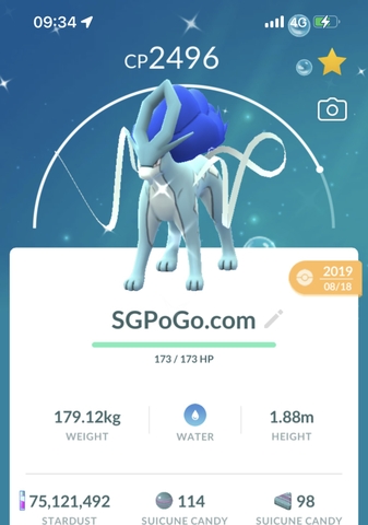 Shiny Suicune 2019 (Guaranteed lucky Trade)