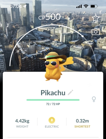 Shiny Pikachu summer hat background - Mini PTC