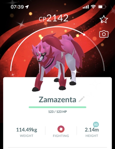 Shiny Zamazenta wtih Speicila background