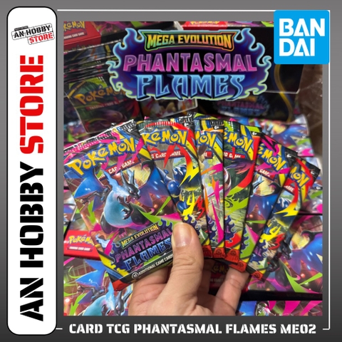 [HÀNG SẴN] GÓI THẺ TCG POKEMON PHANTASMAL FLAMES CARD BOOSTER PACK ME02 CHÍNH HÃNG