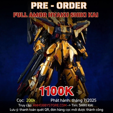 [HÀNG ĐẶT TRƯỚC] MÔ HÌNH LẮP RÁP 1/100 FULL ARMOR HYAKU SHIKI KAI (KHUNG XƯƠNG KIM LOẠI)