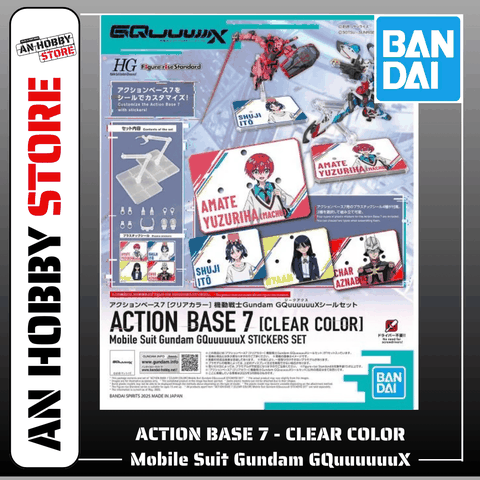 [HÀNG SẴN] BANDAI PHỤ KIỆN MÔ HÌNH ACTION BASE 7 - CLEAR COLOR - MOBILE SUIT GUNDAM GQUUUUUUX STICKERS SET