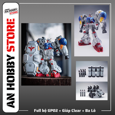 [TRẢ HÀNG] MÔ HÌNH LẮP RÁP GP02 SOLOMON GUNDAM RX78 GP02A PHYSALIS (CÓ KÈM BAZOOKA + LED) - GP02 + Giáp clear + Balo
