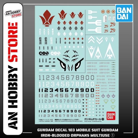 [HÀNG SẴN] BANDAI PHỤ KIỆN MÔ HÌNH GUNDAM DECAL 103 MOBILE SUIT GUNDAM IRON-BLOODED ORPHANS MULTIUSE ①