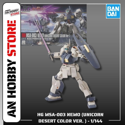 [HÀNG SẴN] BANDAI MÔ HÌNH LẮP RÁP HG 1/144 MSA-003 NEMO (UNICORN DESERT COLOR Ver. )