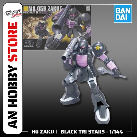 [HÀNG CÓ SẴN] BANDAI MÔ HÌNH LẮP RÁP 1/144 HGUC Zaku I Black Trinity