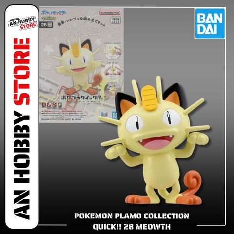 [HÀNG SẴN] BANDAI MÔ HÌNH LẮP RÁP Pokemon PLAMO COLLECTION QUICK!! 28 Meowth