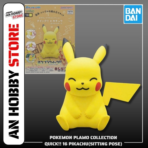 [HÀNG CÓ SẴN] BANDAI mô hình lắp ráp Pokemon Plamo Collection Quick!! 16 Pikachu (Siting Pose)