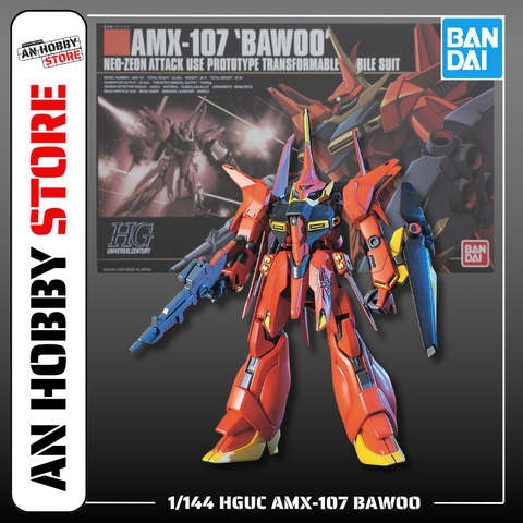 BANDAI MÔ HÌNH LẮP RÁP 1/144 HGUC AMX-107 BAWOO CHÍNH HÃNG