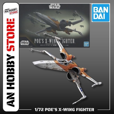 [HÀNG SẴN] BANDAI MÔ HÌNH LẮP RÁP 1/72 POE'S X-WING FIGHTER