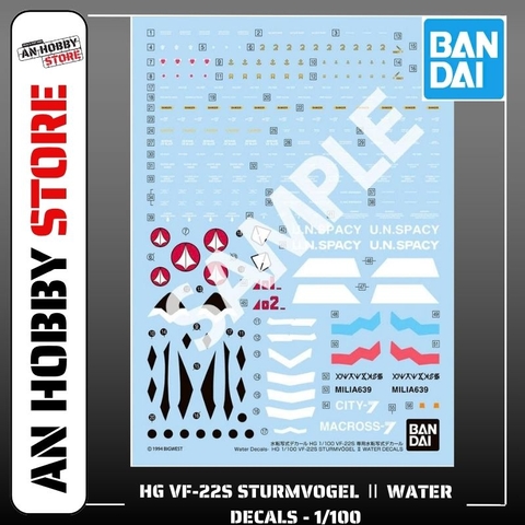 [HÀNG SẴN] BANDAI MÔ HÌNH LẮP RÁP PHỤ KIỆN MÔ HÌNH HG 1/100 VF-22S STURMVOGEL Ⅱ WATER DECALS