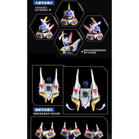 MÔ HÌNH LẮP RÁP BB WHITE KNIGHT - POWER STUDIO ROBOT BẮN BI (TẶNG LỖI BI TRONG SUỐT, THẺ TRANG BỊ)