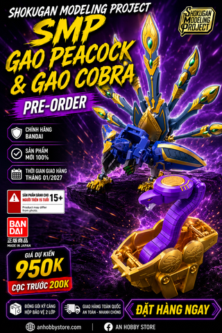 [HÀNG ĐẶT TRƯỚC] BANDAI MÔ HÌNH LẮP RÁP SMP GAO PEACOCK & GAO COBRA