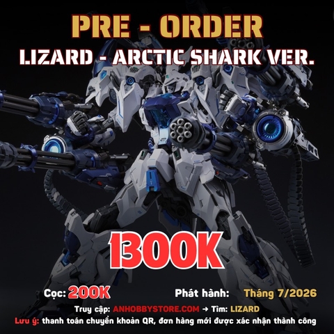 [HÀNG ĐẶT TRƯỚC] MÔ HÌNH LẮP RÁP IN ERA+ LIZARD ARCTIC SHARK VER