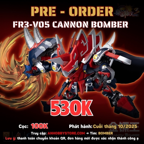 [HÀNG ĐẶT TRƯỚC] MÔ HÌNH LẮP RÁP FR3 - V05 CANNON BOMBER GOLDEN DART KING - VUA PHI TIÊU VÀNG