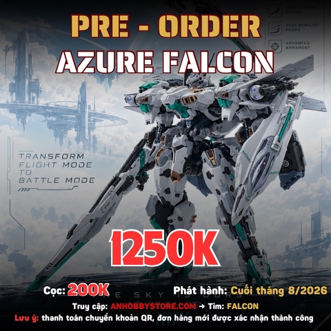 [HÀNG ĐẶT TRƯỚC] MÔ HÌNH LẮP RÁP IN ERA+ AZURE FALCON (TẶNG KÈM BASE, DECAL NƯỚC)