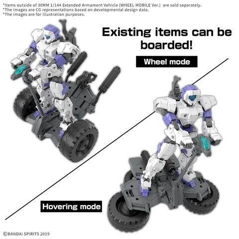 [HÀNG SẴN] BANDAI MÔ HÌNH LẮP RÁP 30MM 1/144 Extended Armament Vehicle (WHEEL MOBILE Ver.) CHÍNH HÃNG